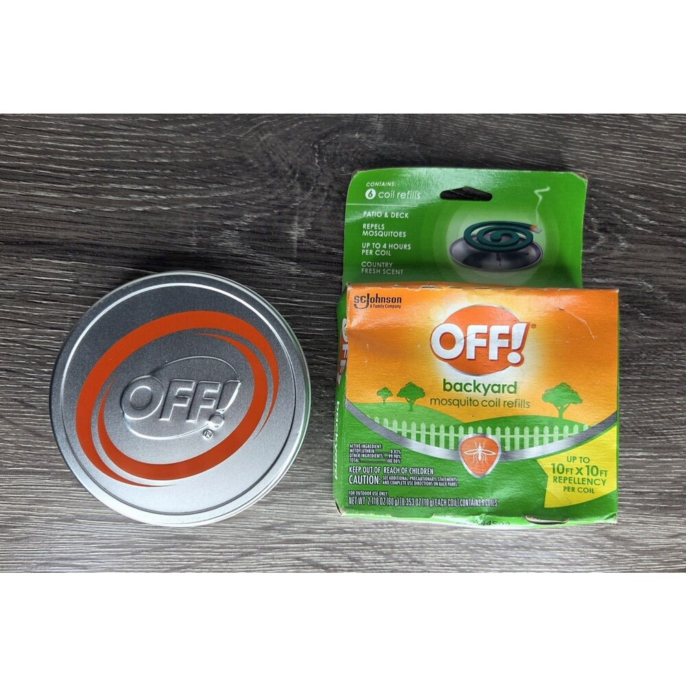 OFF! Backyard Mosquito Repellent Coils 9 Refills for Outdoor Patios W/ 3 Tins